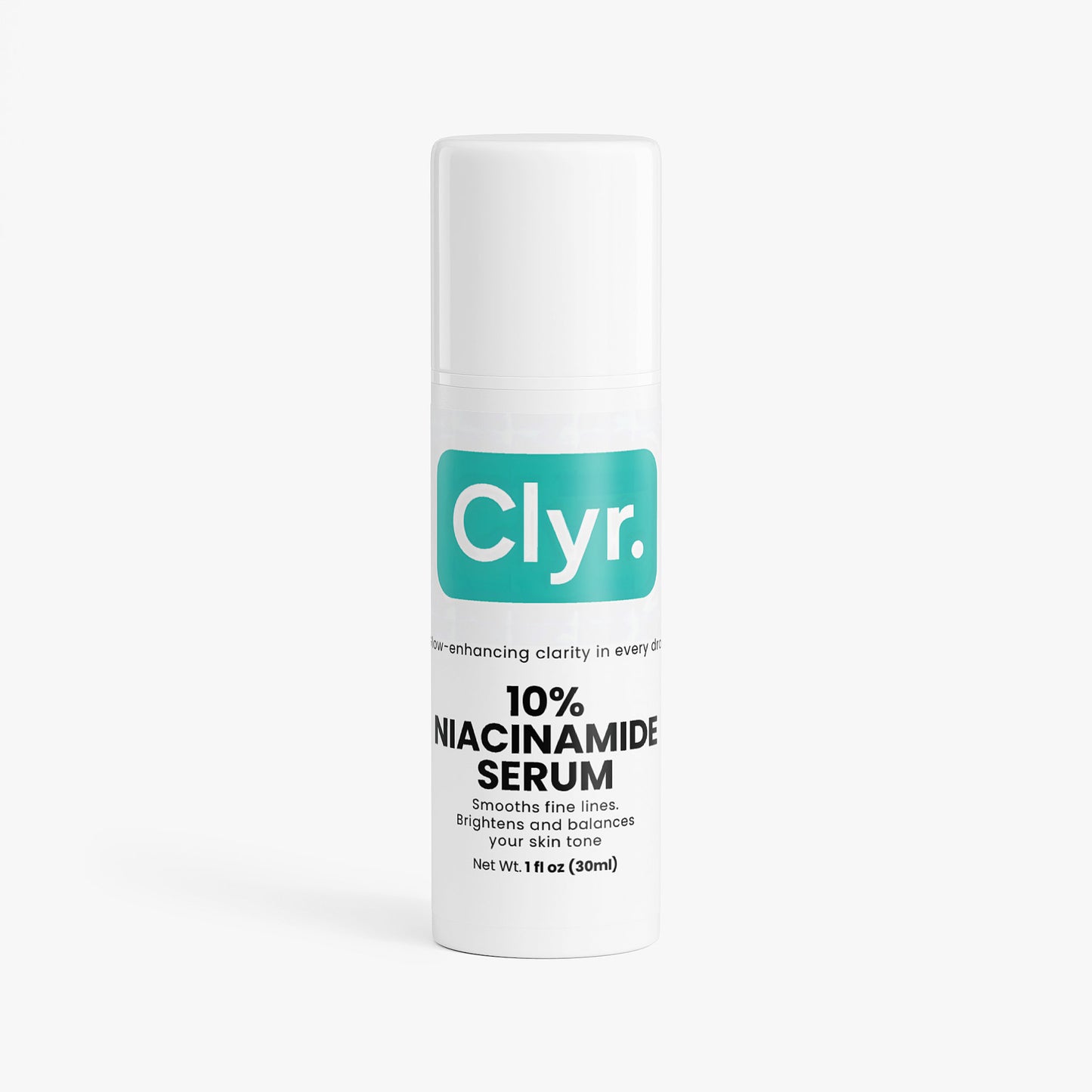Clyr 10% Niacinamide Serum bottle on a white background
