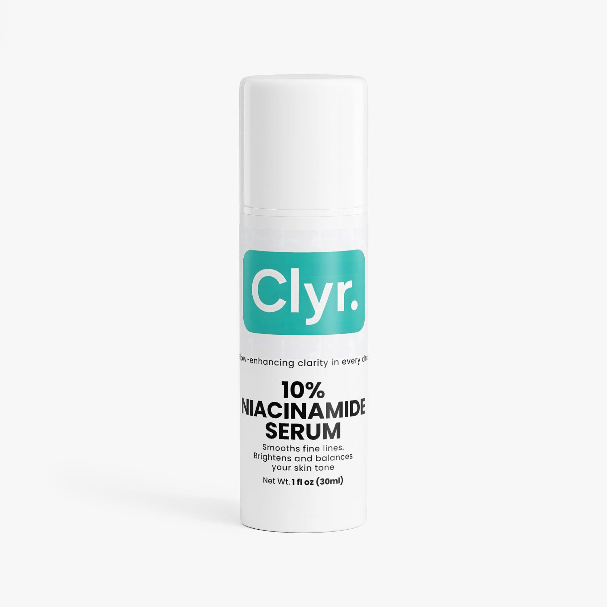 Clyr 10% Niacinamide Serum bottle on a white background