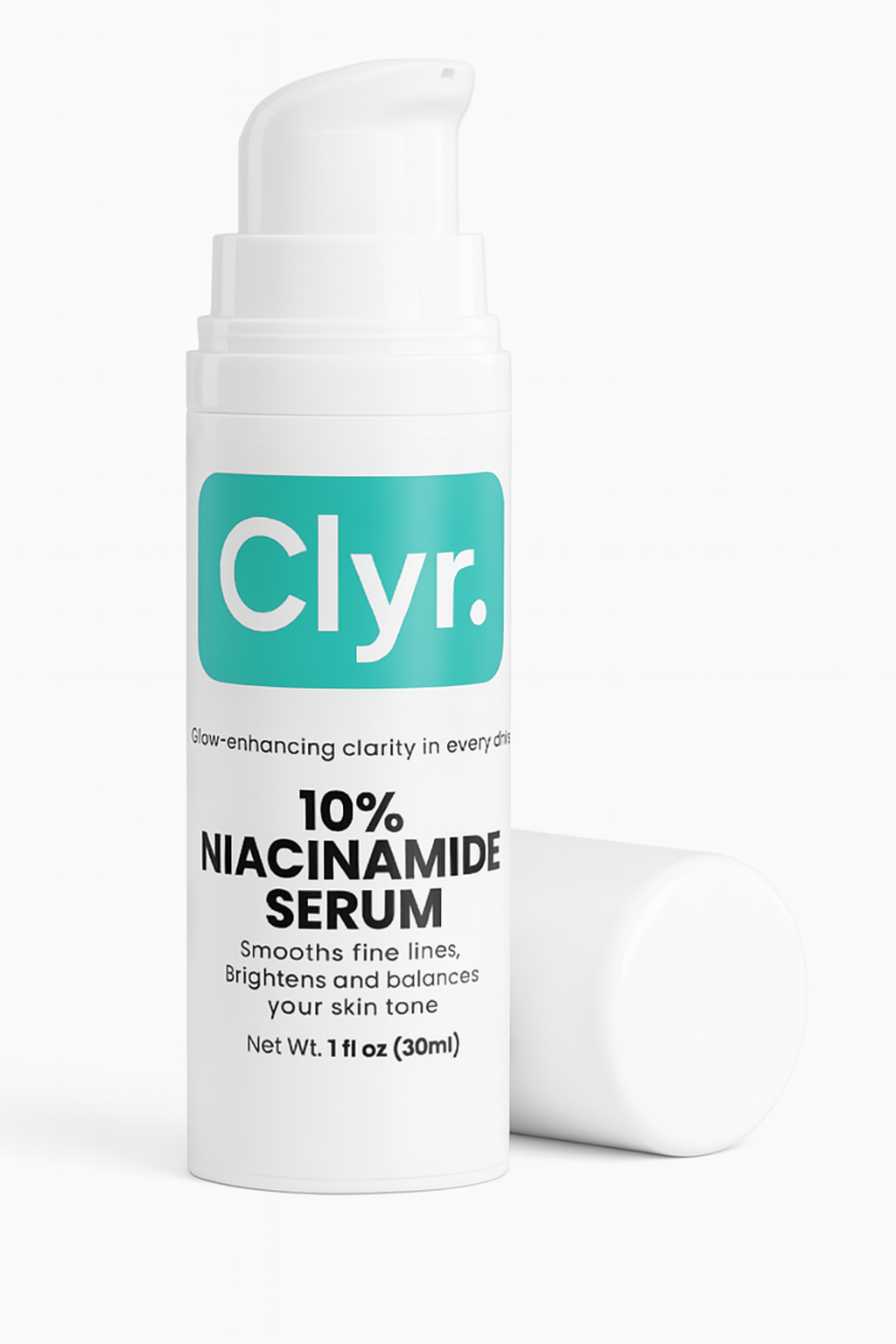 Clyr 10% Niacinamide Serum bottle on a white background